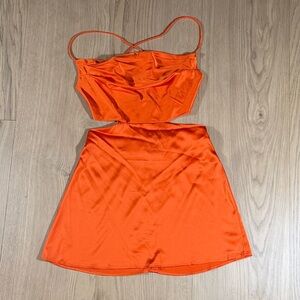 SHEIN Vibrant Orange Mini Dress - M